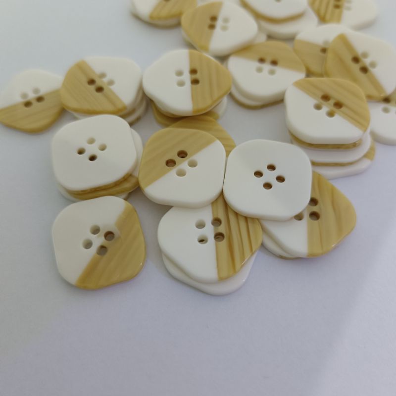 Kadung Tresno Kancing Baju Gamis/Kemeja Kotak Motif Corak Belang Model Marmer (Kancing Unik) Ukuran