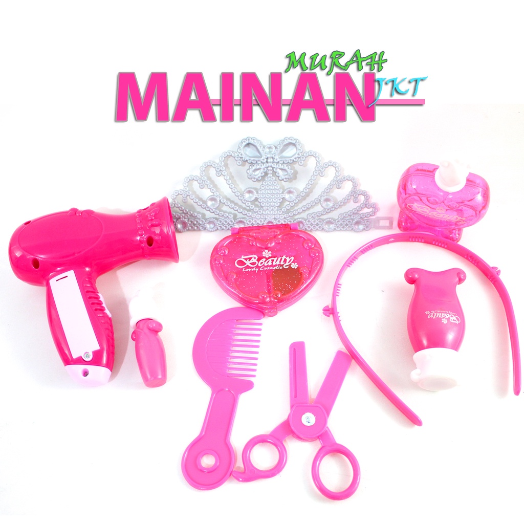 MAINANKEI MAINAN ANAK MURAH TAS ALAT MAKEUP PR17706 FASHION BEAUTIFUL TAS BERUANG MAKEUP HAIR DRYER LIPSTIK ANAK PEREMPUAN