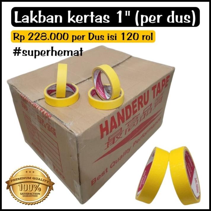 

Lakban Kertas Isolasi Kertas 1" Per Dus Isi 120 Rol