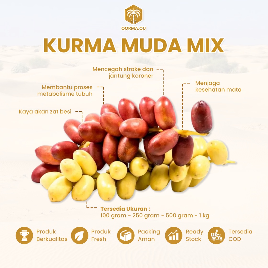 

PO SIAP KIRIM TGL 15 FRESH kurma MIX rasa agak sepet | Kurma Muda mix warna Fresh No Frozen | Kurmud Pr0m1l | Kurma Muda Kuning|kurmamud pelangi