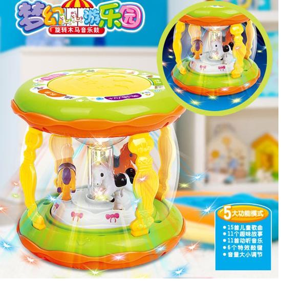 Borong!! Mainan Anak Edukasi 2 3 4 Bulan 1 Tahun Alat Musik Drum WONDERLAND MERRY GO ROUND MUSIC DRUM KECIL-KAdo Anak Edukasi ST