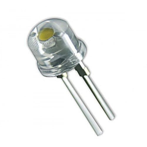 lampu led topi Camping / straw hat 8mm putih Strawhat 8mm White -Putih