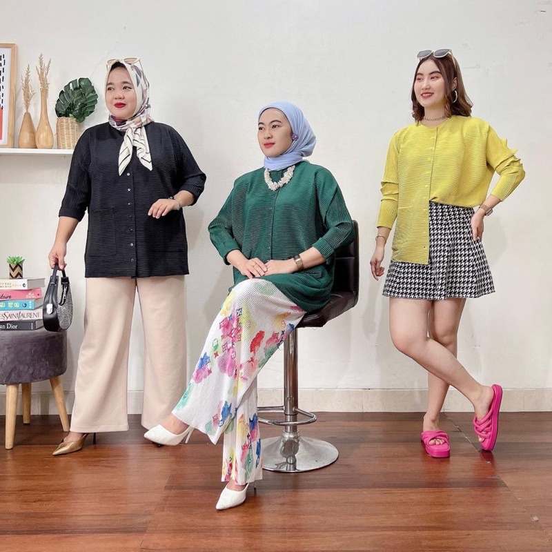 Blouse plisket suny/atasan wanita/atasan daily/atasan bangkok/plisket premium