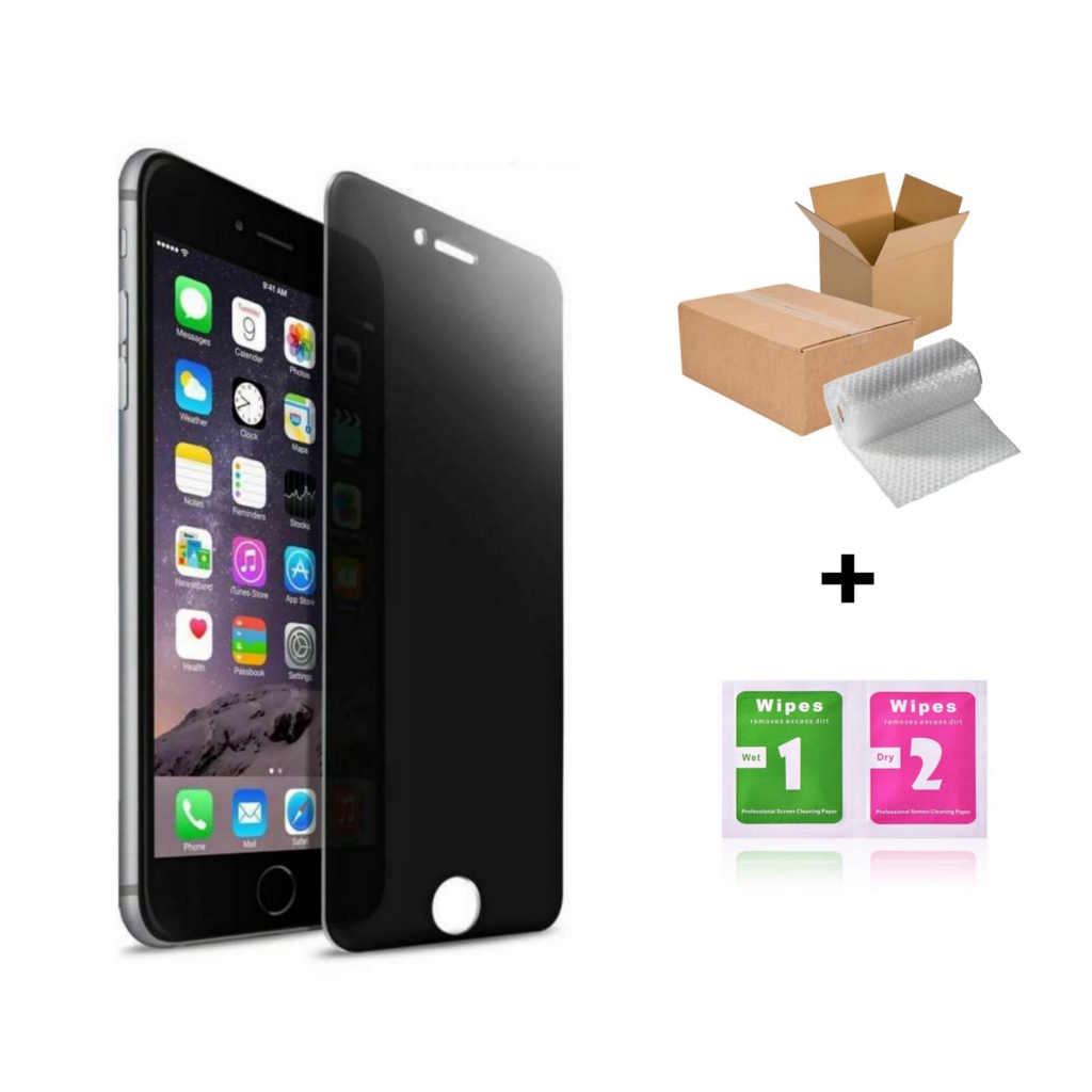 (GARANSI GANTI BARU)TEMPERED GLASS Anti Spy FULL NEW FOR IPHONE 6/6S/7/8/6 PLUS/6S PLUS/7 PLUS/8 PLU