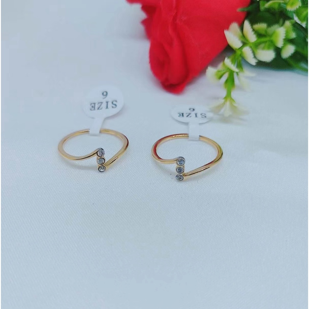 Cincin Titanium Permata Perhiasan Fashion P01-04