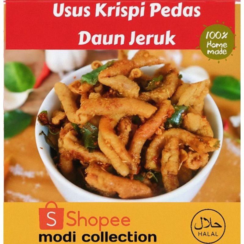 

Usus Ayam Krispi pedas Daun Jeruk 100% Halal 200 gr