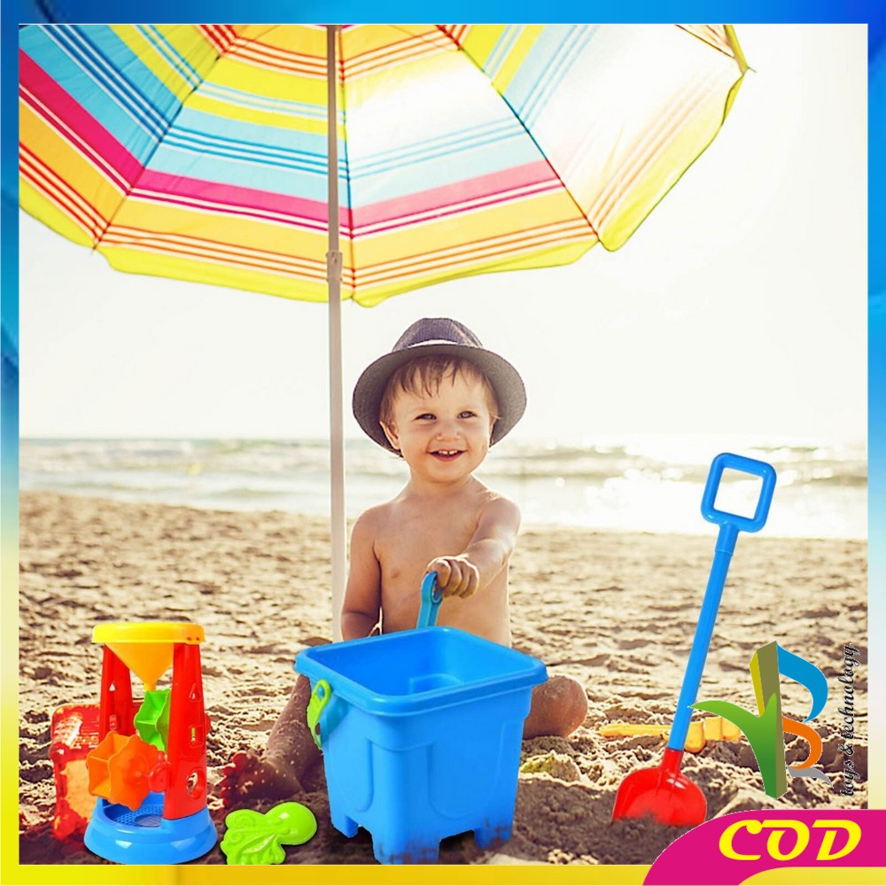 RB-M160 M182 Mainan Anak Cetakan Pasir Pantai / Mobil Truk Gerobak Pasir / Ember Sekop Pasir Anak