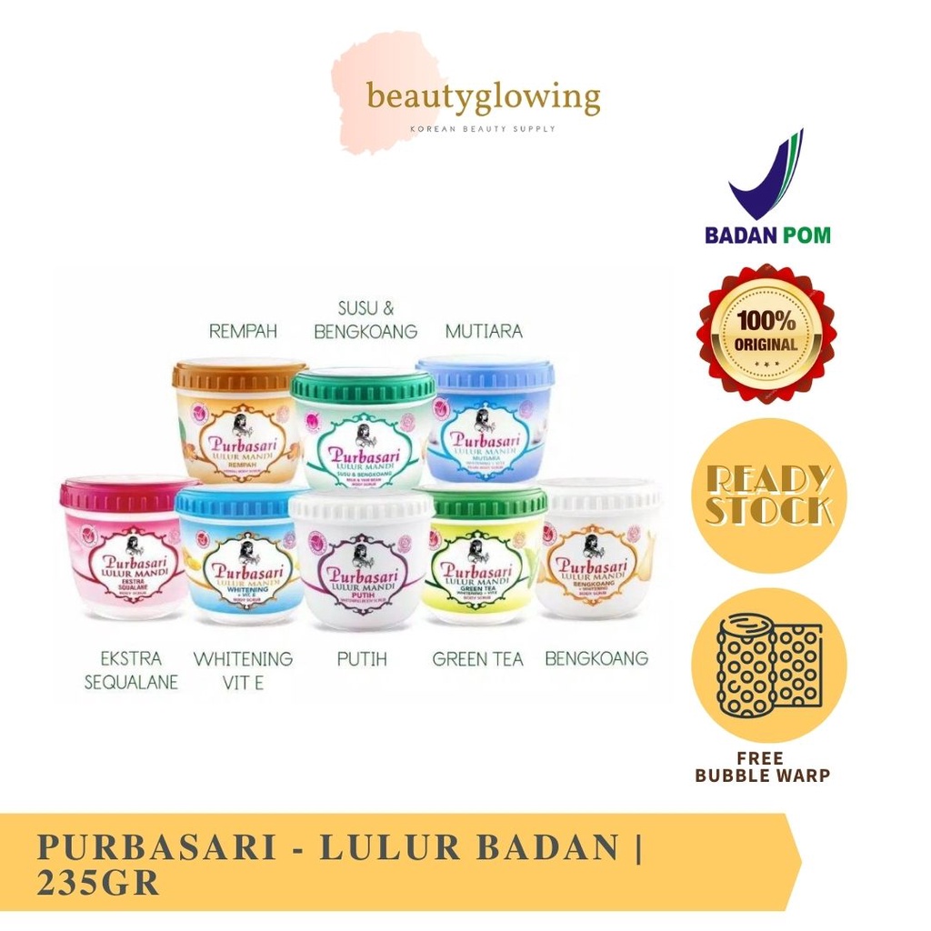 LULUR MANDI PURBASARI 235gr UK BESAR