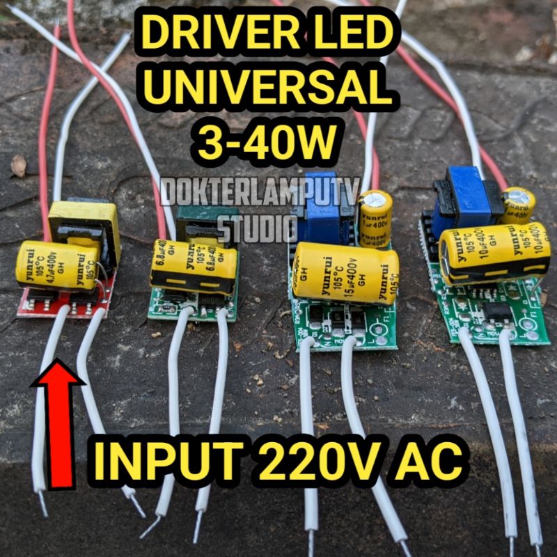 DRIVER LED UNIVERSAL 2-40W INPUT 220V UNTUK PROJEK SERVIS LAMPU PHILIPS OSRAM COCOK UNTUK SEMUA LED SMD 2835 3030 5730 3535 5630 3528 3V 6V 9V 12V 18V