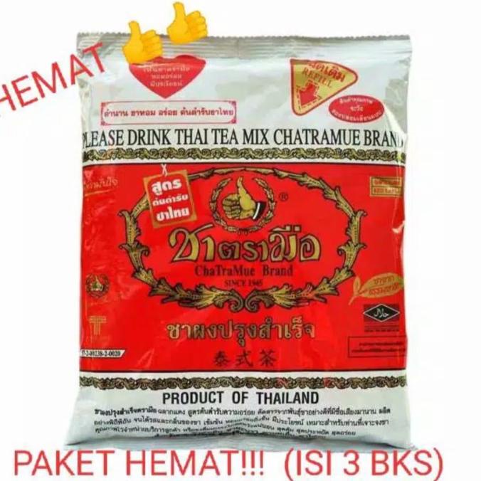 

Paket thai tea chatramue ongkir 1kg isi 3 bks