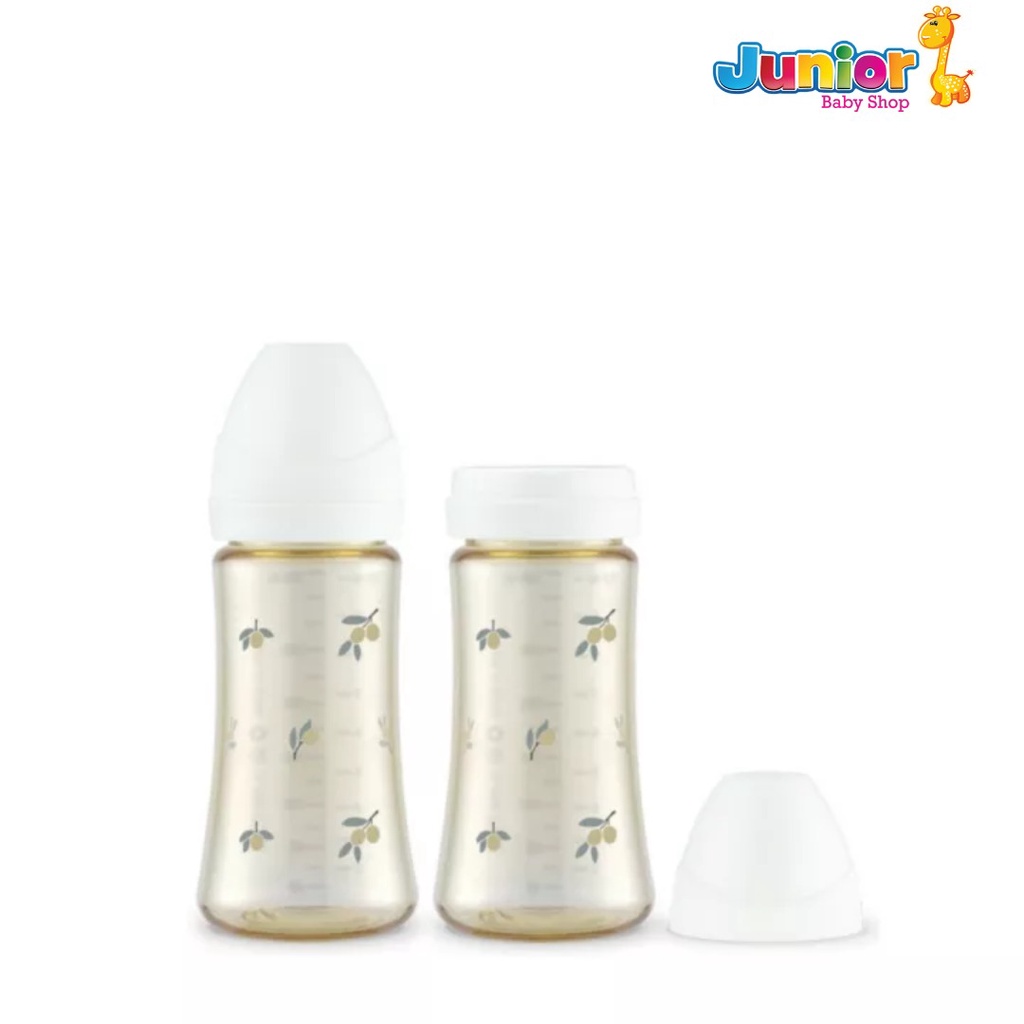 Grosmimi PPSU Cherrish/Dotgom/Olive Feeding Bottle Twin Pack 300 ml