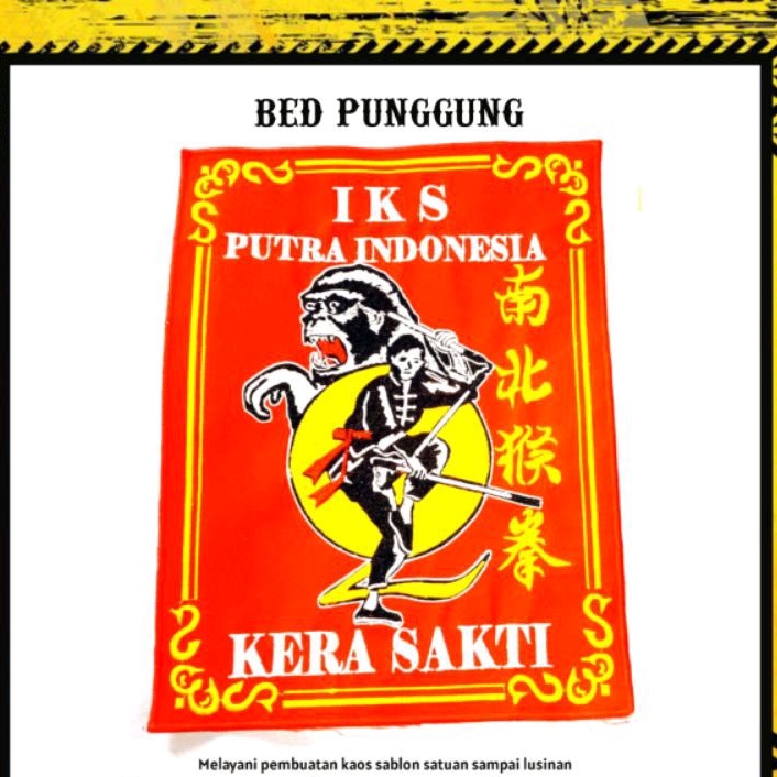 bet iks.pi kera sakti /bet punggung iks.pi /Bed punggung bordir pasangan iks.pi kera sakti