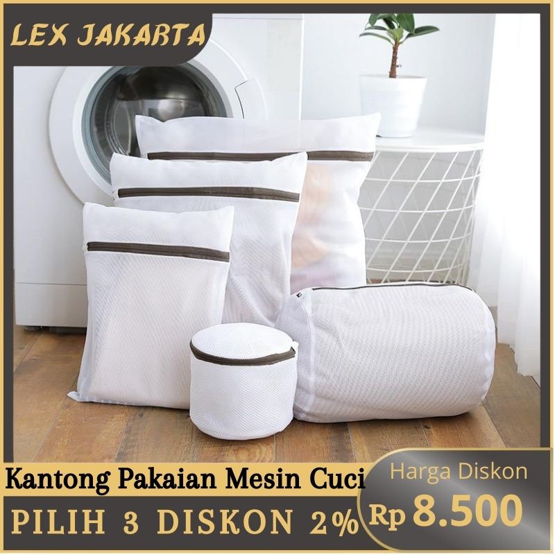 LEXJAKARTA  Laundry Bag Tas Mesin Cuci Wash Bag Travel Pouch Bra Baju Organizer Mesin Cuci Kantong Pakaian Celana Dalam Kantong Keranjang Bra Kantong Keranjang Jaring Mesin Cuci Bra Celana Dalam Kaos Kaki