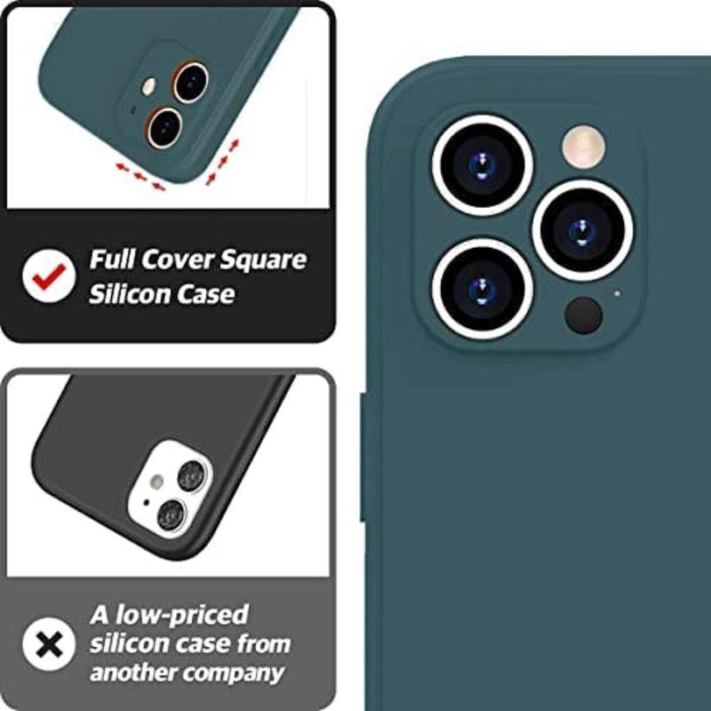 IPHONE Untuk Iphone14 13 12 11 Pro Max Plus Case Persegi Case Silikon Cair Ditingkatkan Perlindungan Kamera Ditingkatkan Shockproof Anti Gores Case Dengan Microfiber Untuk iPhone12 iPhone11