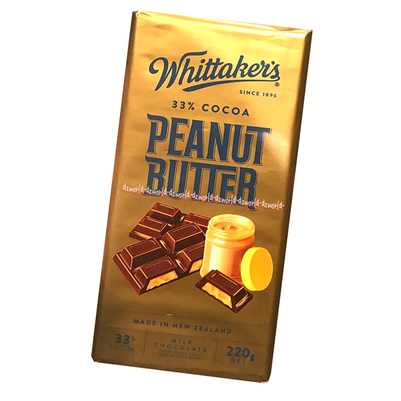 Whittaker's Peanut Butter 220gr Sensasi Coklat Terbaik Whittakers Cokelat Kacang Mentega Whitaker Wittakers 33 Cocoa Kokoa