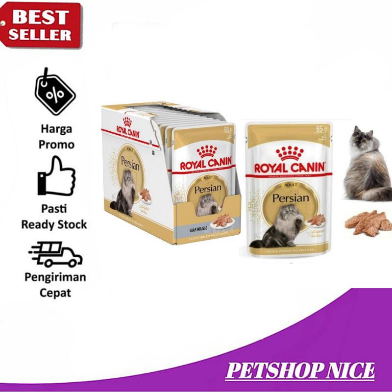 Makanan Kucing Royal Canin Persian Adult 85 Gram Pouch Cat Food Wet Sachet