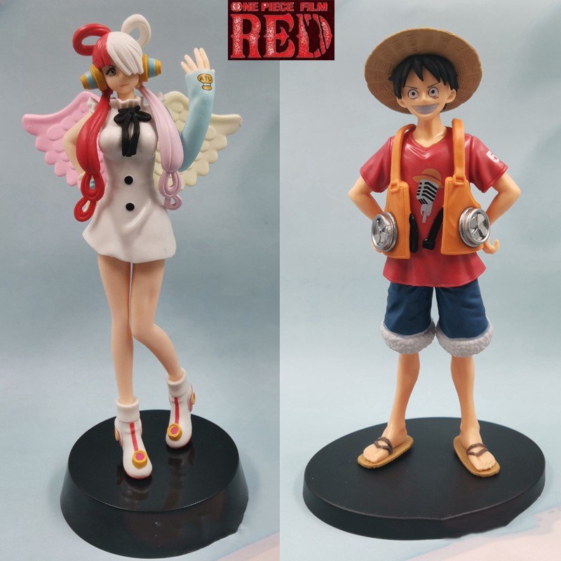 One Piece DXF Film Red Monkey D Luffy Uta Shanks Roronoa Zoro Sanji Anime Action Figure Model Mainan