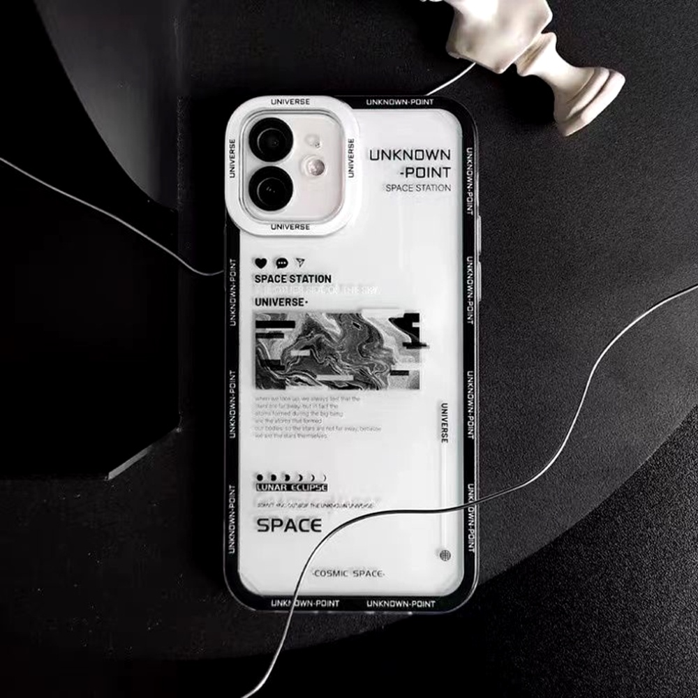 Case Oppo A5S A7 A11K A12 A16 A16S A36 A76 A96 F9 Casing Lunar Space Station Silicon Transparant Premium