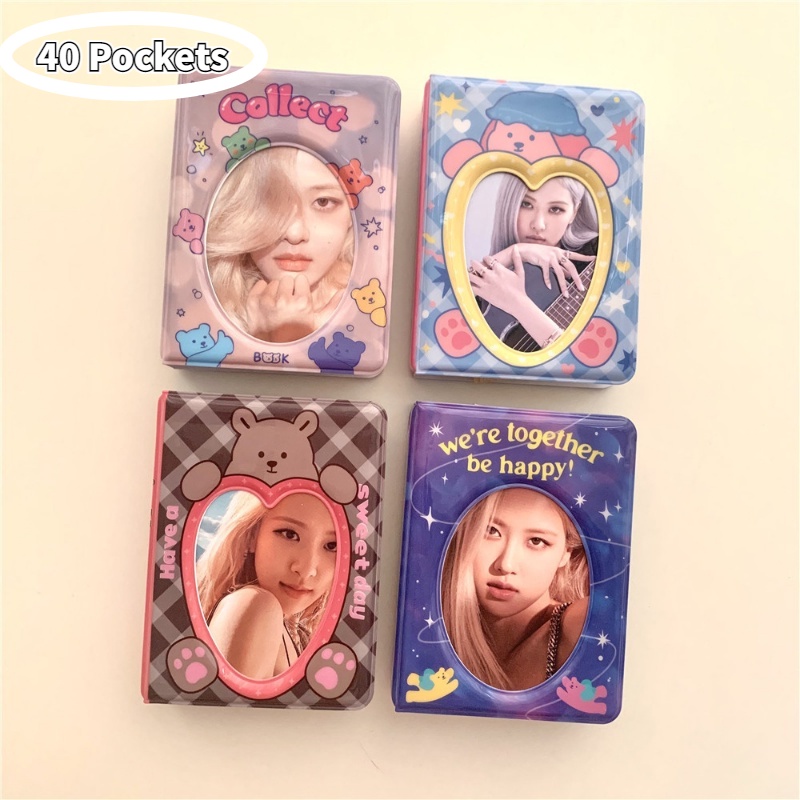 Album Foto Mini 3inch Kpop Tempat Photocard 40kantong Idol Tempat Penyimpanan Foto Tas Kartu Postcards Mini Collect Book Organizer