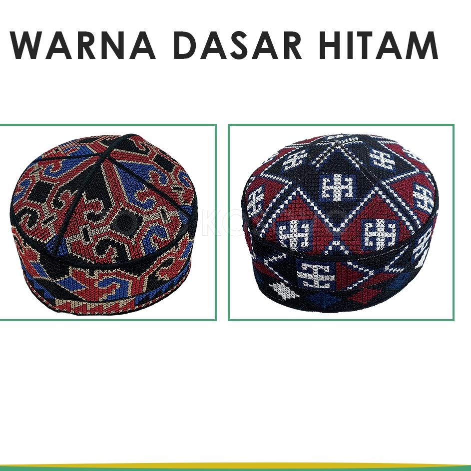 (K-37✉) Peci PAKISTAN Haji Alay Kopeah Lokal / Kopiyah Santri / Kupiyah Dewasa Anak Laki Motif Bordi