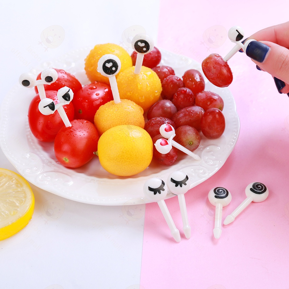 Set garpu buah mini Tusukan bento Garpu bento buah motif kartun