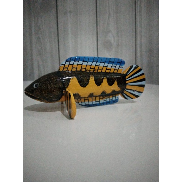 Patung replika ikan Channa AURANTI 10cm
