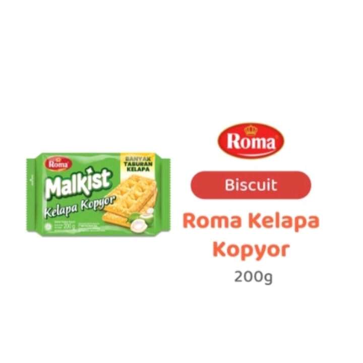 Malkist Kelapa Kopyor | 1 @ 200 Gr | Roma