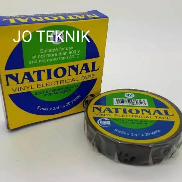 

৳ ISOLASI LISTRIK NATIONAL HITAM / VINYL ELECTRICAL TAPE. ヅ