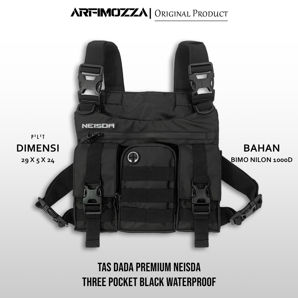 Tas dada pria waterproof three pocket Neisda Original