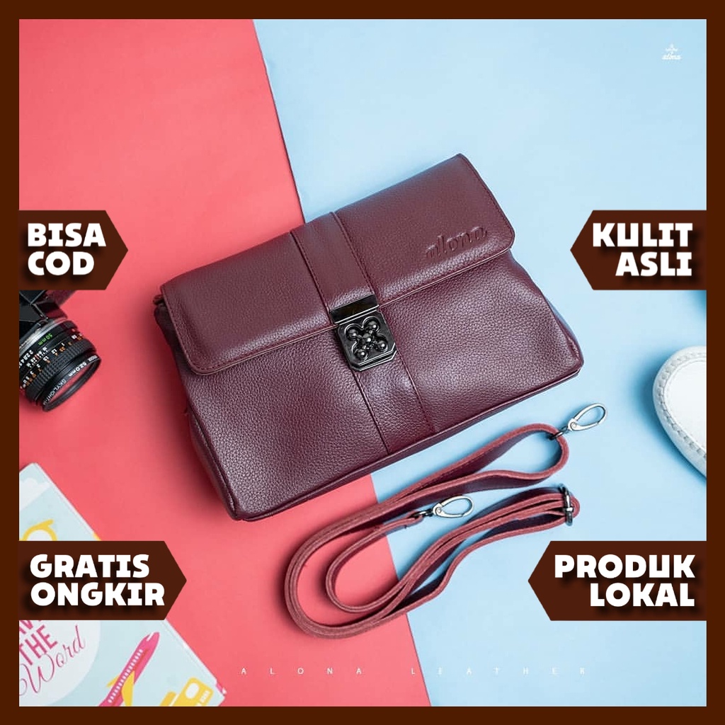 Tas Selempang BELEZZA Salempang Bahu Leather Messenger Crossbody Slingbag Sling Travel Shoulder Bag 