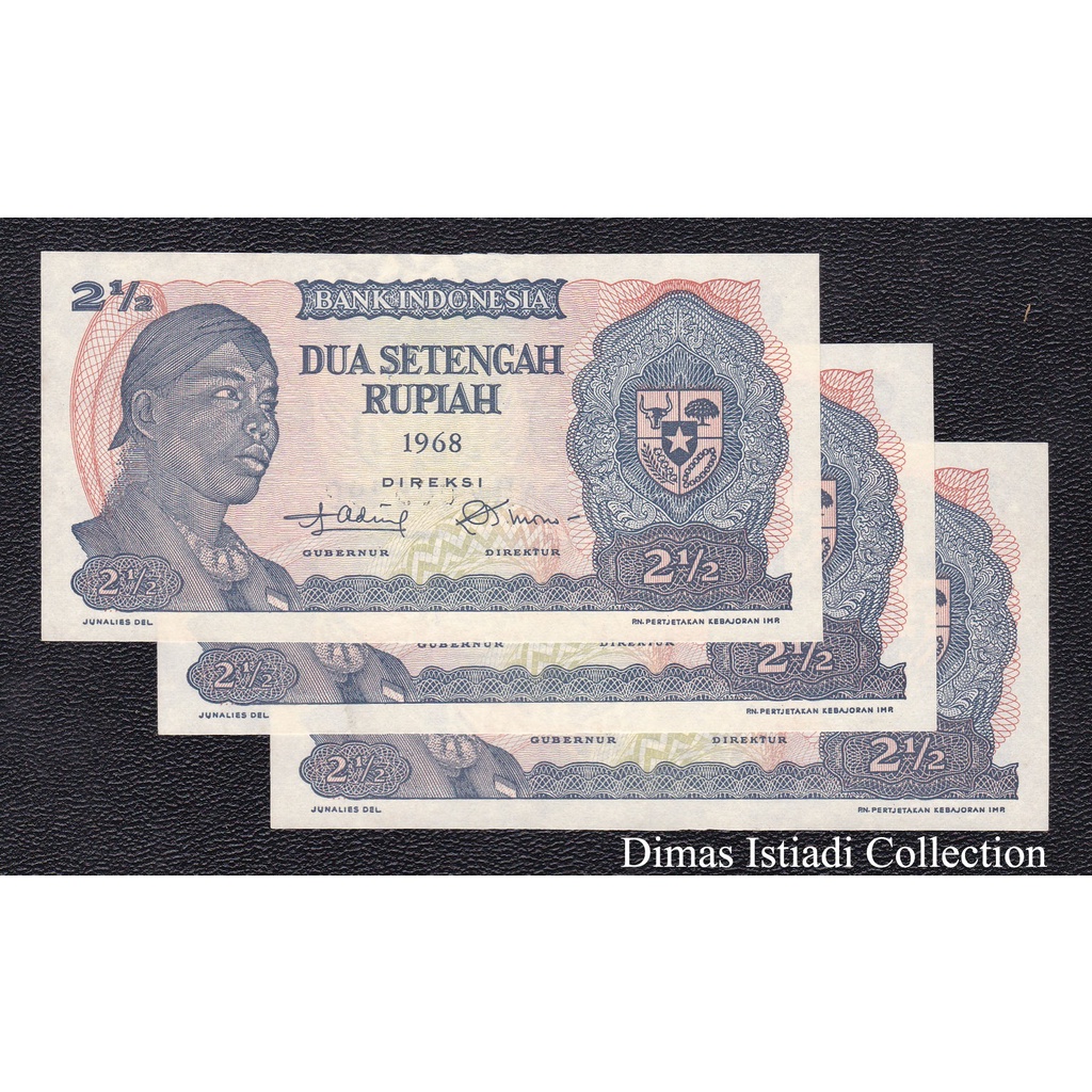 Uang Kuno 2 1/2 Rupiah 1968 Sudirman