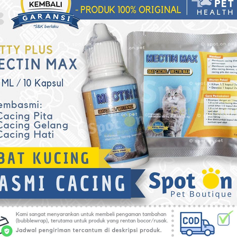 GROSIR Obat Cacing Kucing & Anjing | Obat Cacing Kapsul Bubuk Kucing Anjing | Mectin Max Kitty Plus 