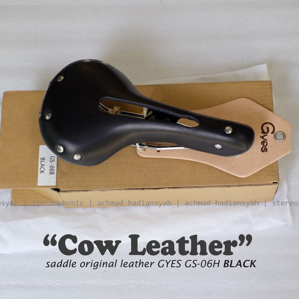 NEW.. ORIGINAL Saddle Kulit GYES GS-06H Saddle Cow Leather GYES 06H BLACK Saddle GYES Black Leather 