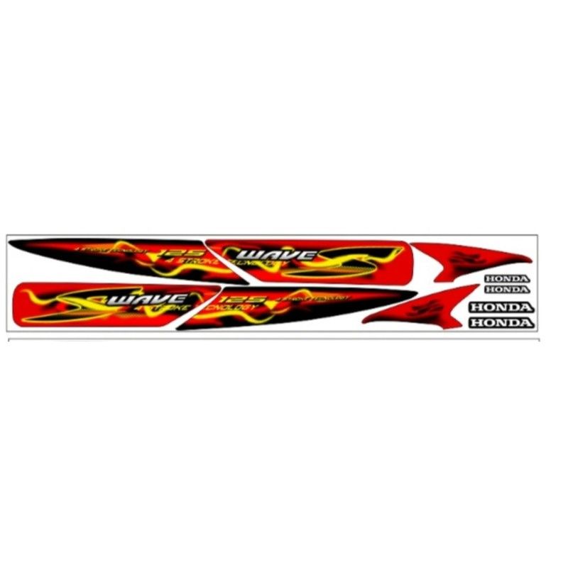 Striping wave supra 125/Stiker Striping wave 125 Motif Dragon 004