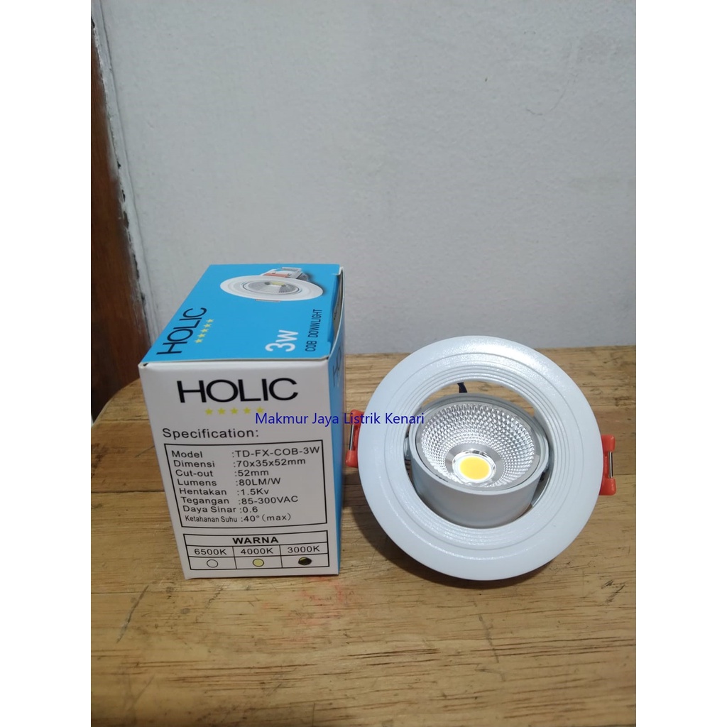 HOLIC 3 Watt Mata COB Mini Lampu Spotlight Downlight LED 3Watt 3W