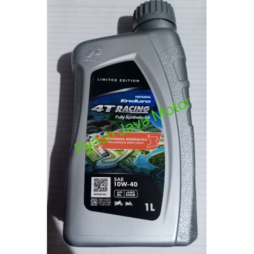 Oli Enduro RACING 1 liter SAE 10-40w for Byson/Jupiter MX/new/MX-king/Tiger new/Verza/Tiger old/Mega pro old/new/Lexi/Aerox/PCX/Vario 125/150/N-max/New/Spin/Vixion/new/Byson/CB 150R/CBR 150/Mega pro new/Satria Fu/150/new/Shogun 125/Scorpio/Z/RX-King/