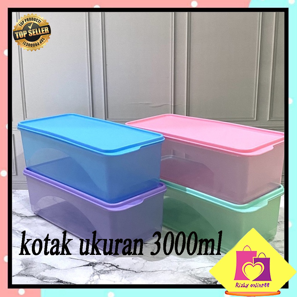 Rizkyonline88 Kotak makan Box brownies bella kotak brownies serbaguna ukuran 3liter 208 - BB208