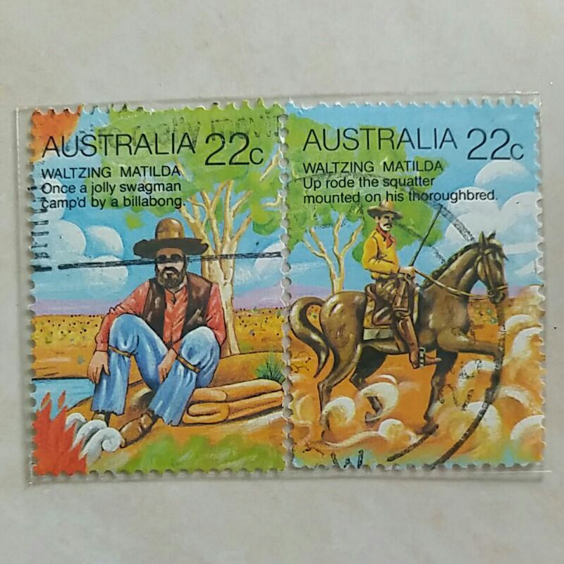 

(AB) Perangko Australia 1980 Australian Folklore - Waltzing Matilda (1st Series) Set 2pcs Used