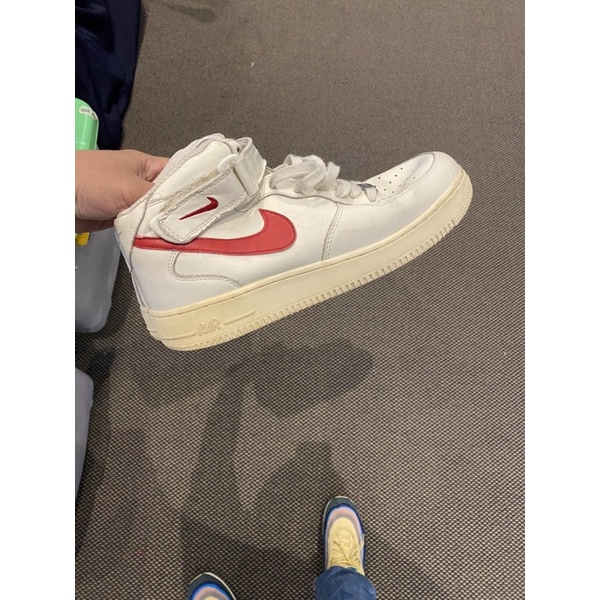 Air Force 1 Mid Red White Second