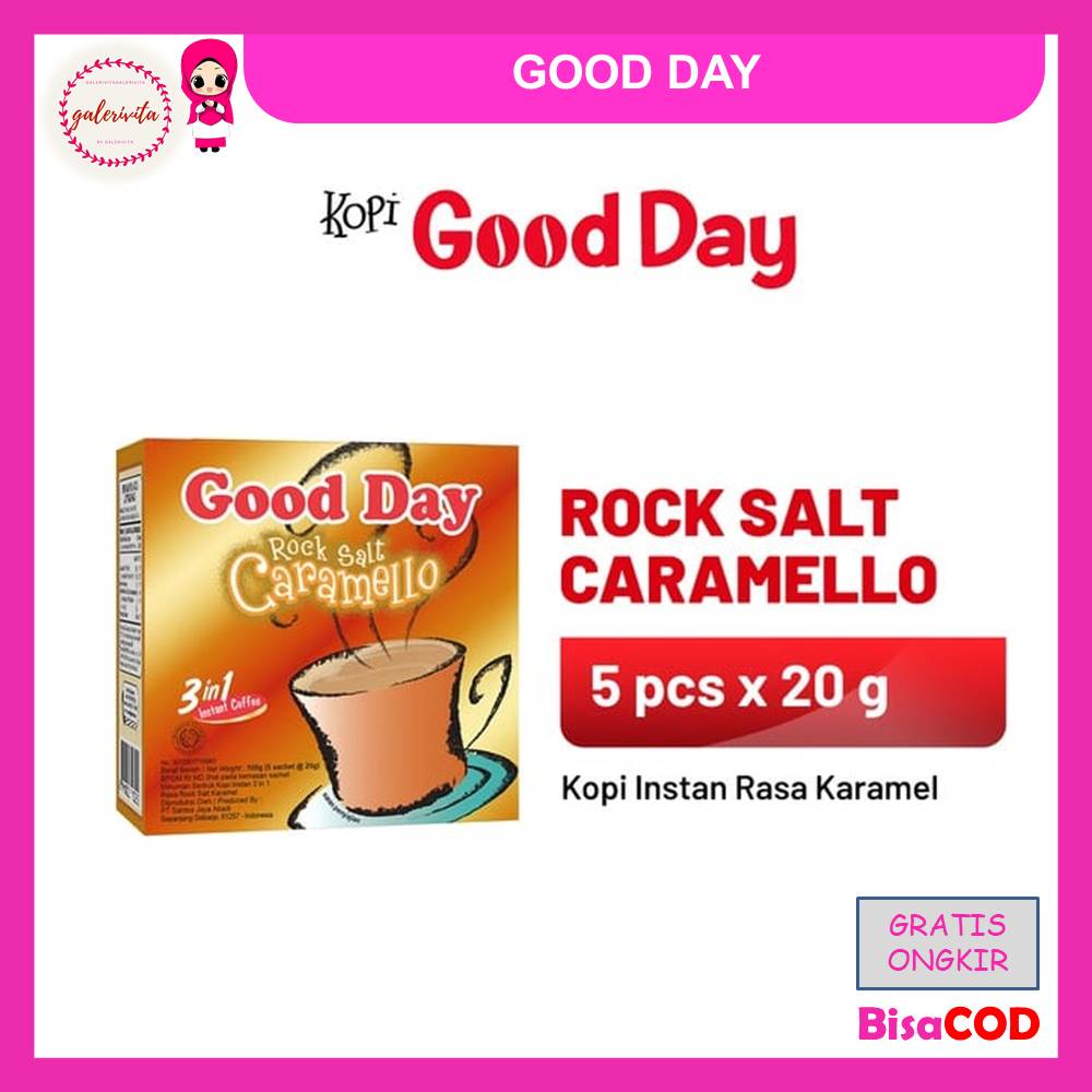 

Good Day Rock Salt Caramello 1 Dus ( Isi 5 Pcs x 20 Gram )