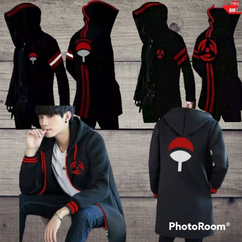 JUBAH SWEATER HOODIE ANAK COSPLAY PRIA WANITA ANIME NARUTO CLAN UCHIHA SHARINGAN ITACHI SASUKE MURAH