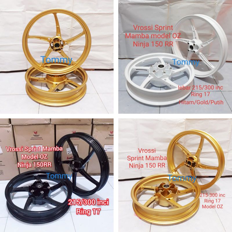 Jual Velg Ninja 150 RR R SS Vrossi Rossi sprint mamba model oz Kawasaki