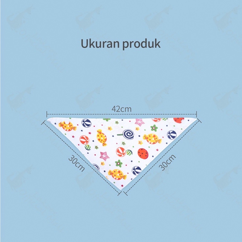 Celemek makan bayi waterproof slabber bib bayi bentuk segitiga motif hewan lucu