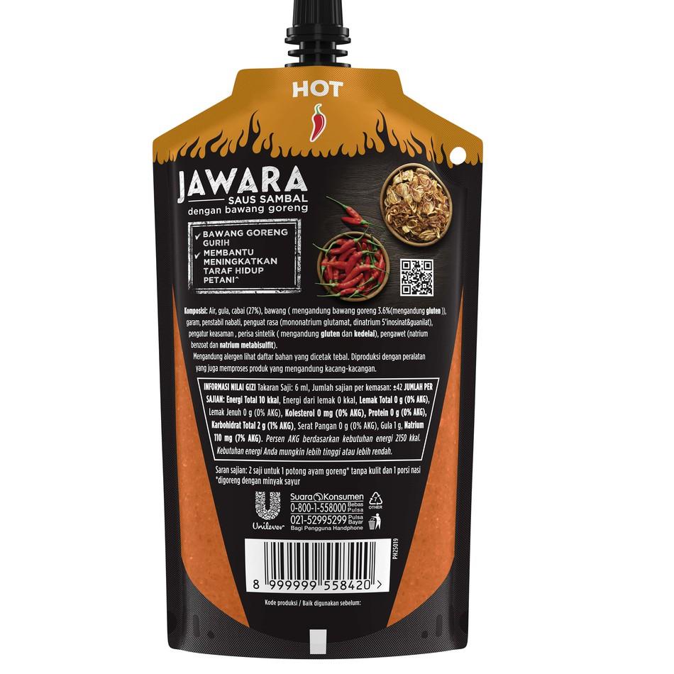

Terbatas✶ SACRH Jawara Saus Sambal Bawang Goreng Hot Pouch 250Ml 72 ✧Dijual