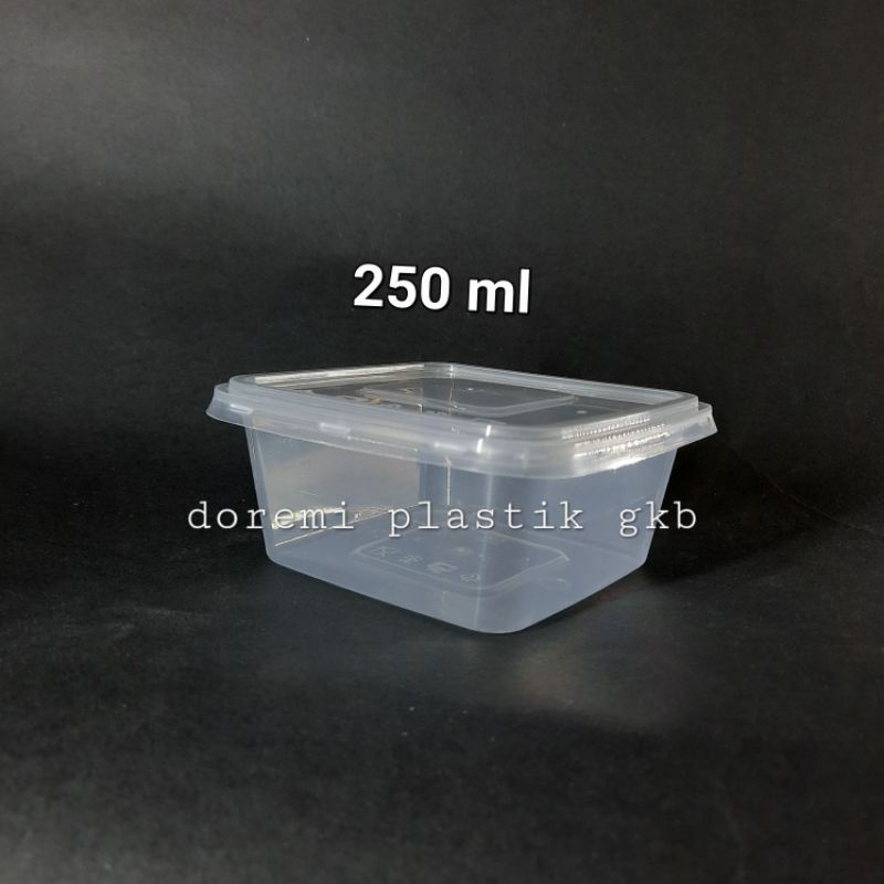 [ 25 PCS ] thinwall Kotak SQUARE 250ml / cup pudding 250ml Cup jeli square 250ML