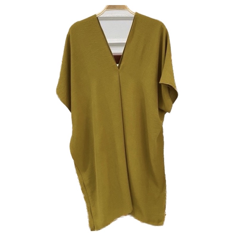 kaftan crinkle top rosepetal / top nagita crinkle v neck mini dress / batwing top bigsize