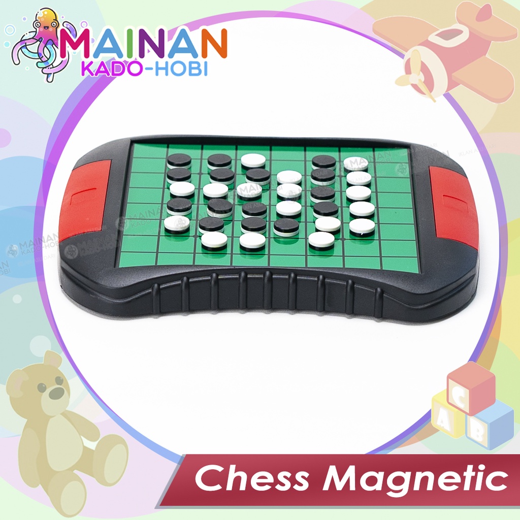 MAINAN ANAK BOARD GAME OTHELLO MAGNETIC CHESS PAPAN CATUR JEPANG MAGNET