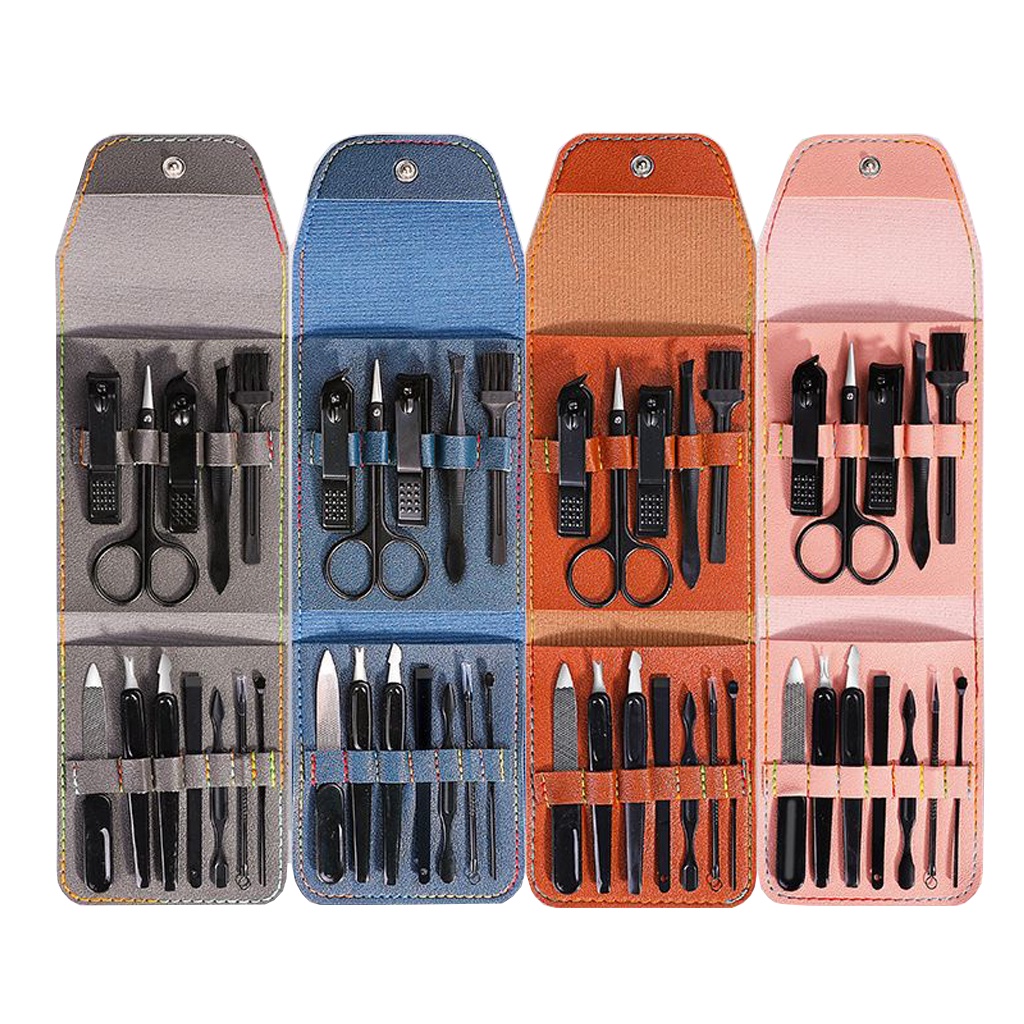 MurmerOfficial Gunting Kuku Set Manicure Pedicure Alat Potong Kuku Set 12 in 1 R837