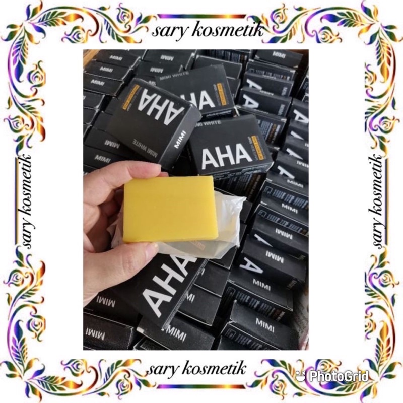 SARYKOSMETIK - MIMI WHITE AHA BAR SOAP 70 GR - SABUN BATANG MIMI WHITE AHA INTENSIVE