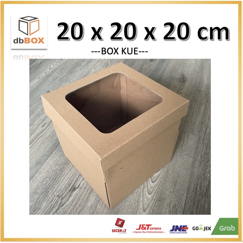 

BOX KUE 20x20x20 cm kardus die cut, untuk kue hampers gift box MIK BOX KUE-